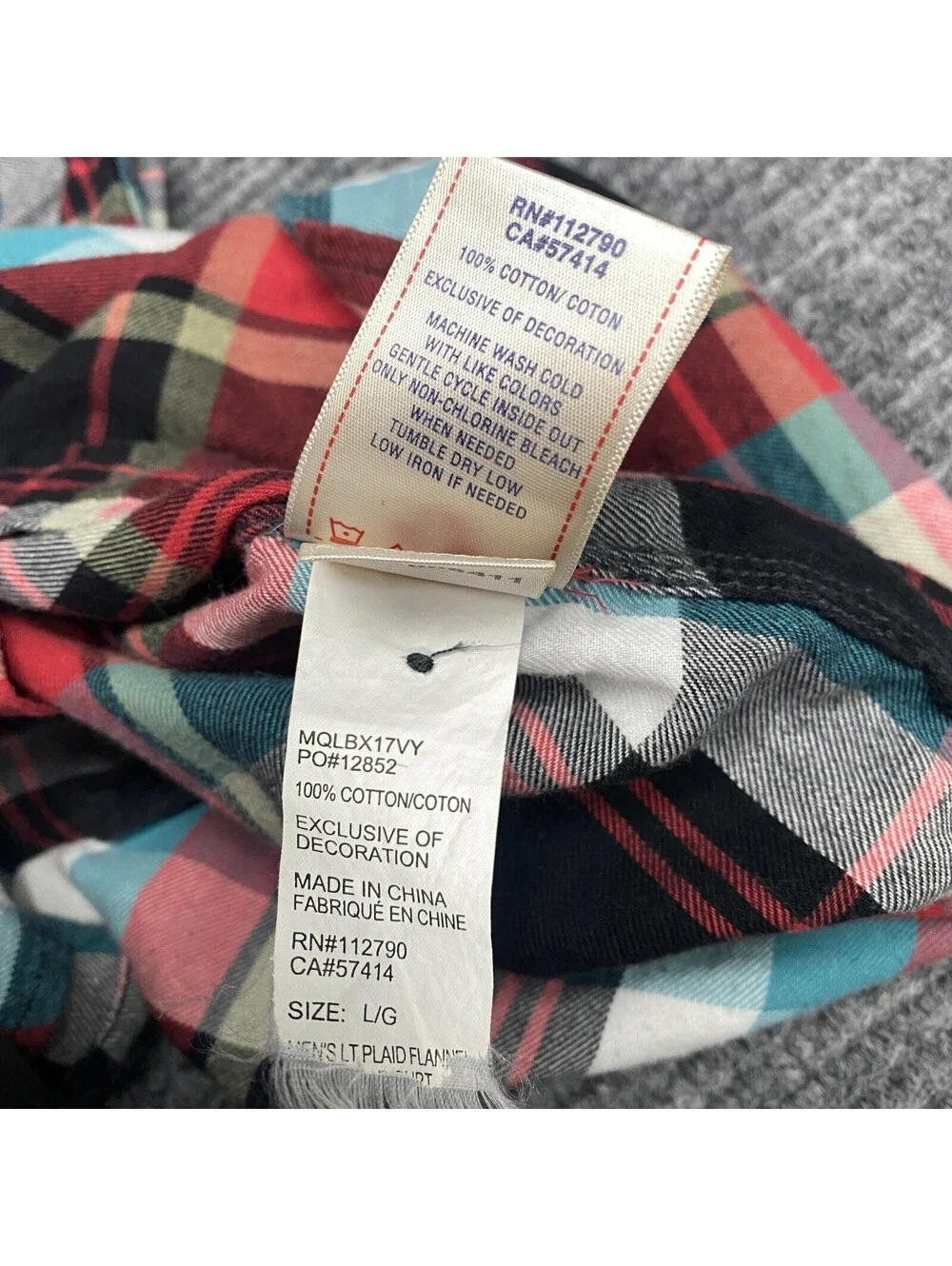 True Religion Sportswear Button Shirt Mens L Plaid Western Flannel Long Sleeve